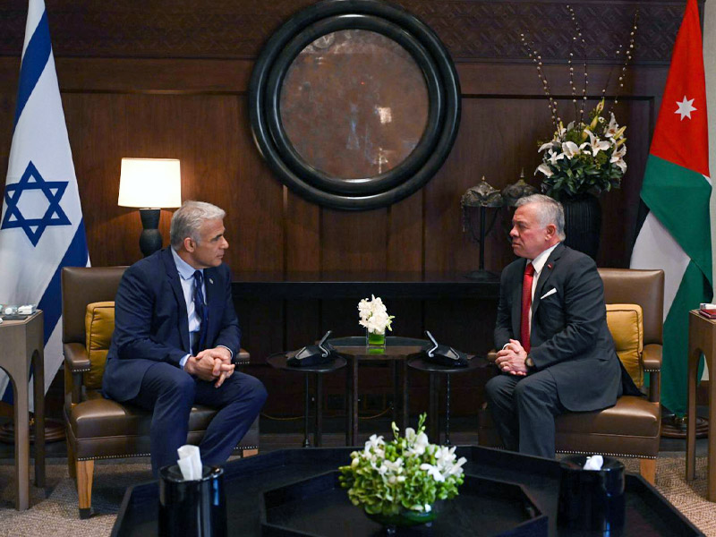 Premierminister Lapid und König Abdullah II.